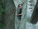 Klettertraining an Brcke